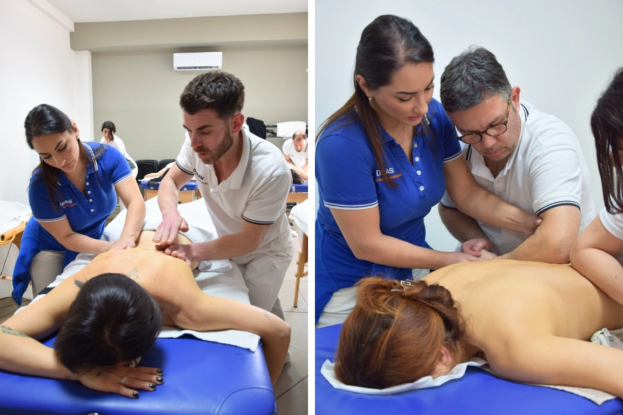 I Massaggiatori Professionali DIABASI® hanno instancabilmente supportato gli atleti durante la “Swimtheisland Golfo dell'Isola”